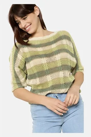 LolaLiza Top groen crochet