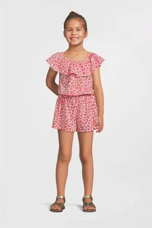NAME IT KIDS playsuit roze/oranje/wit