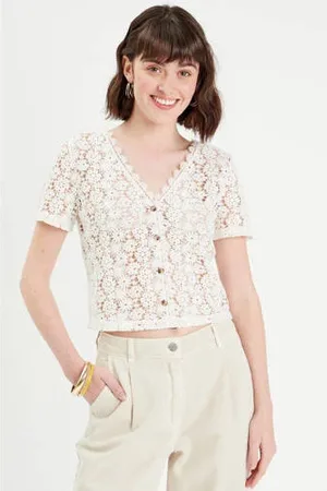Cache Cache Gehaakte crochet top