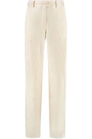 AMAYA Amsterdam Straight regular waist broek ecru