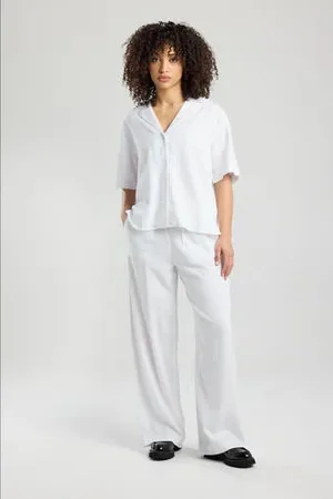 America today Linnen straight regular waist casual broek