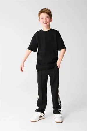 SHOEBY Straight casual broek zwart