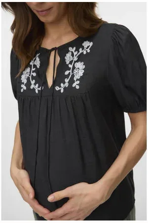 Mama;licious Zwangerschaps blousetop zwart