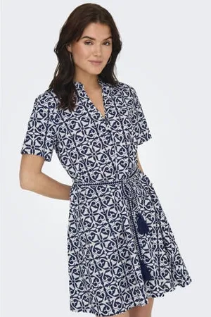 JDY Blousejurk donkerblauw