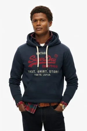 Superdry Hoodie donkerblauw