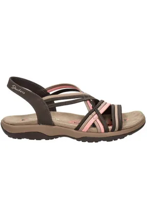 Skechers Reggae Slim sandalen bruin/roze