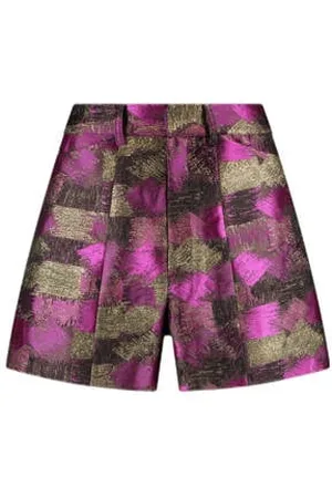 AMAYA Amsterdam Straight high waist casual short paars
