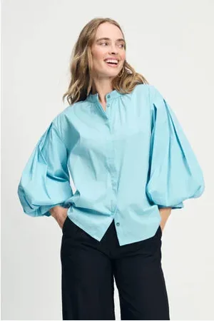 POM Amsterdam Blousetop blauw