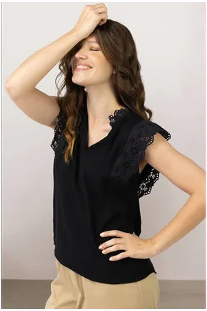 Label Dot Blousetop broderie