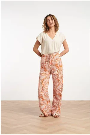 Smashed Lemon Straight regular waist broek oranje