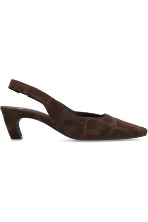 Manfield Suède slingback pumps