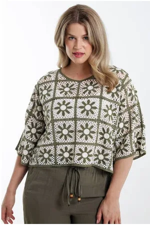 Paprika Top groen crochet