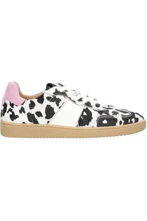 DWRS Poona leren sneakers met ponyhair en koeienprint