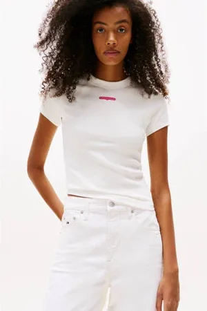 Tommy Hilfiger Cropped top rib gebreid