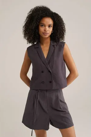 WE Fashion Gilet aubergine