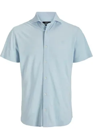JACK & JONES PREMIUM casual overhemd lichtblauw