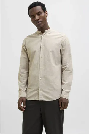 JACK & JONES ESSENTIALS casual overhemd beige