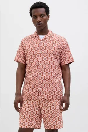 JACK & JONES ORIGINALS casual overhemd rood