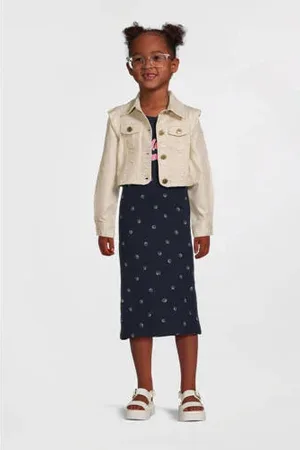 NAME IT KIDS maxi jurk donkerblauw