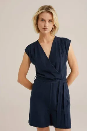 WE Fashion Straight donkerblauw