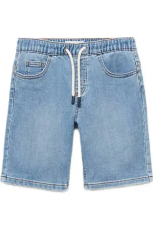 MANGO Medium blue denim short