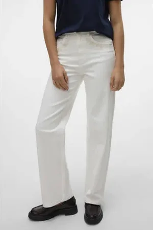 VERO MODA High waist wide leg jeans wit