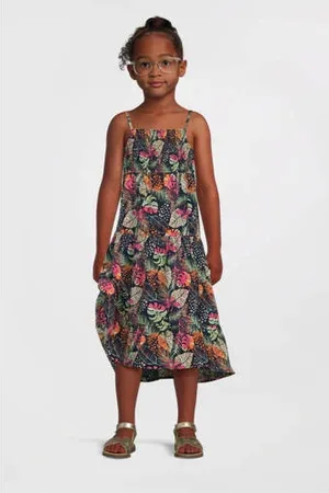 NAME IT KIDS maxi jurk donkerblauw
