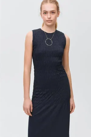 MANGO Maxi jurk donkerblauw