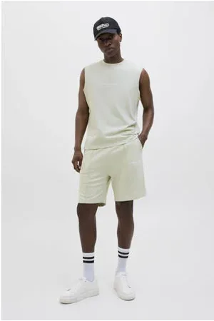 JACK & JONES PANTS STUDIO loose sweatshort lichtgroen