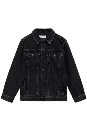 MANGO Denim spijkerjas black denim