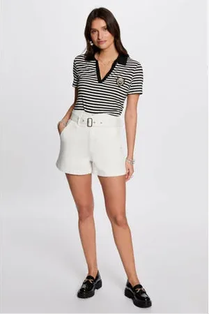 Morgan Mom regular waist denim short