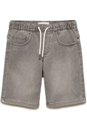 MANGO Grey denim short