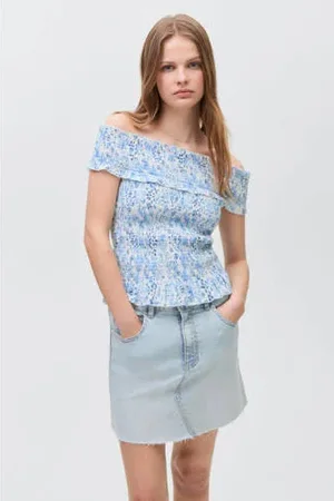 MANGO Denim spijkerrok