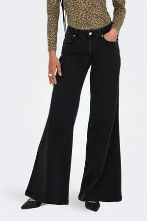 ONLY Wide leg jeans black denim