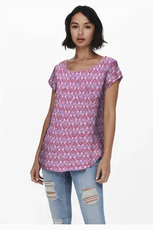 ONLY Blousetop roze/paars