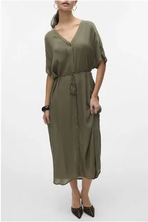VERO MODA Blousejurk kaki