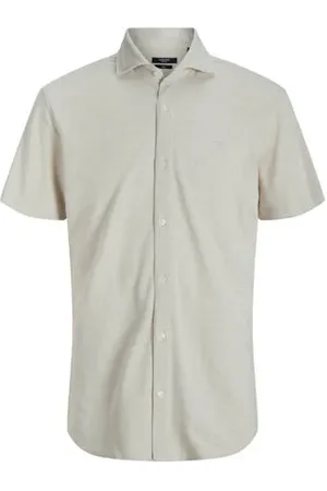JACK & JONES PREMIUM casual overhemd beige