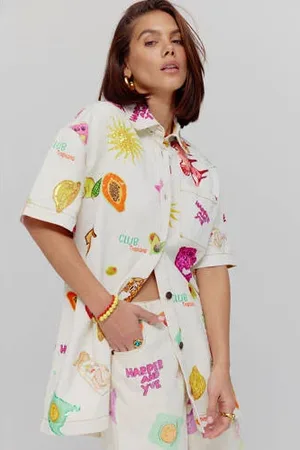 Harper & Yve X Tessa spijkerjurk met pailletten multi