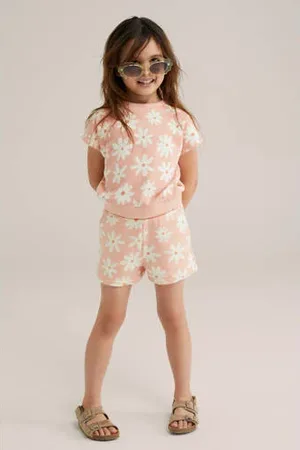 WE Fashion Straight sweatshort roze