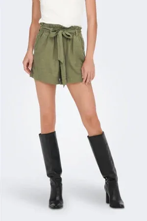 JDY Straight fit korte broek met linnen SAY