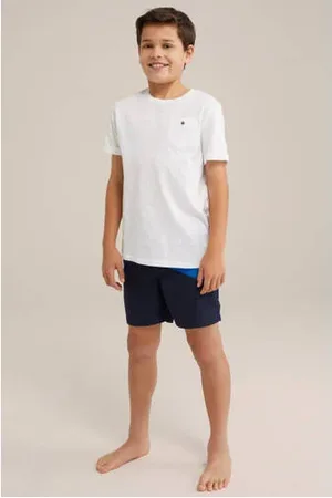 WE Fashion Zwemshort marineblauw/kobalt blauw