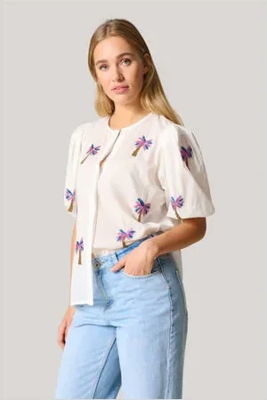 SHOEBY Blouse / roze/ blauw