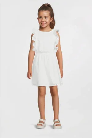 NAME IT KIDS jurk broderie wit