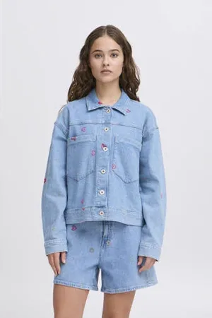 Ichi Spijkerjas light blue denim