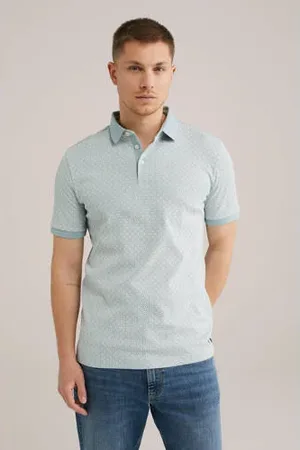 WE Fashion Slim polo lichtblauw
