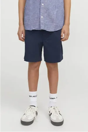 JACK & JONES JUNIOR relaxed casual short donkerblauw