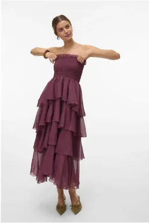 VERO MODA Zomerjurk donkerpaars