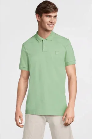 HUGO BOSS Regular fit polo PASSENGER groen