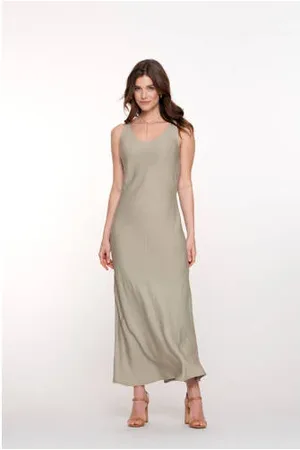 Geisha Maxi jurk bruin