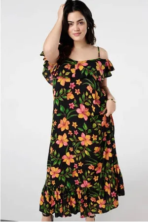 MS Mode Maxi jurk groen